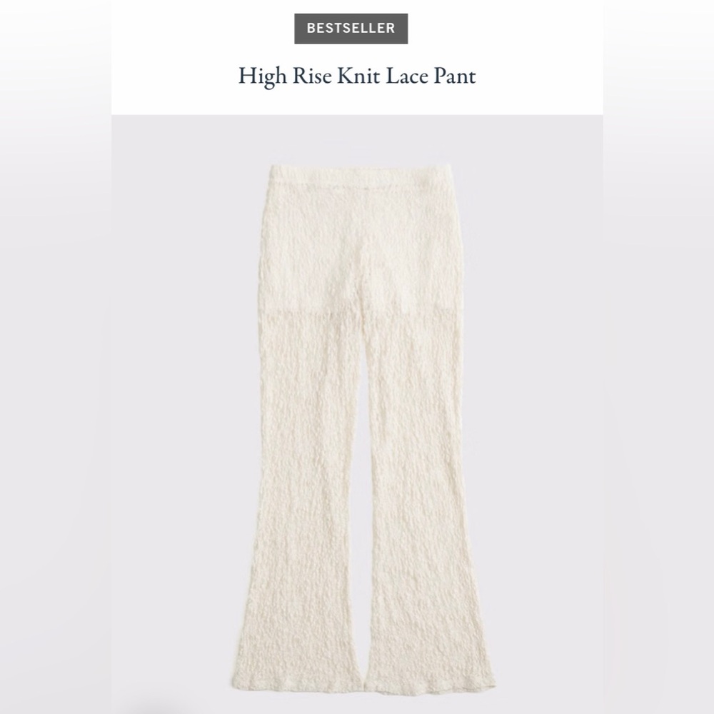 High Rise Knit Lace Pant - Black!